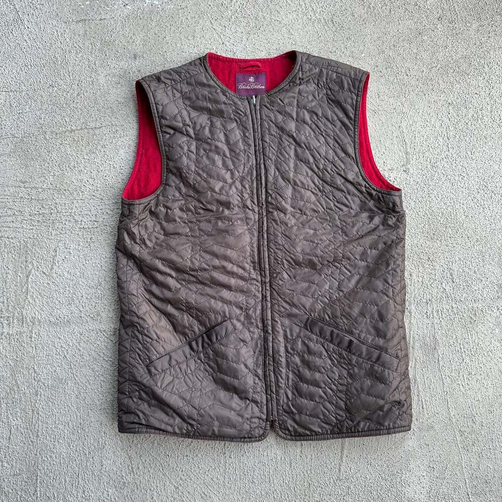 Brooks Brothers Reversible Quilted Wool Blend Vest